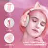 Pink Cat Ear Headset Girls Casque Wired Stereo Gaming Headphones med MIC LED Light Laptop / PS4 / Xbox One Controller