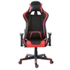 2021 Arrival furniture Customized Black Leather Blue Light Sillas Gamer Led rgb Gaming Chairs PU office chair300J