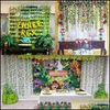 Outros suprimentos de festa de evento Festive Home Jardim Natal Artificial Ivy Seda Verde 230cm Pendurado Videiras Folhas Folhas de Folhas 1 Pcs DIY Indoor