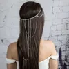 Clipes de cabelo Barrettes elegantes peças longas borras de peste de jóias de jóias de jóias para mulheres acessórios de cabeça de testa cristalina