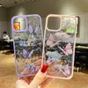 Epoxy Star Butterfly Transparent Phone Case for iPhone 15 14 13 12mini 11 Pro Max XR XS 6 7 8 Plus
