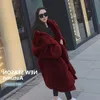 Oversized Winter Fur Coat Kobiety Parka Długa Ciepła Kurtka Płaszcze Bluzy Luźne Znosić Outwear Casaako Feminino