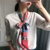 scarf strip small silk women039s spring foreign style fashion versatile decorative Winter narrow8920832