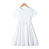 夏の女の子のドレスファッションレインボーの半袖子供ES服プリンセスパーティーカジュアル子供210508
