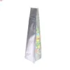 도매 대량 포장 가방 작은 지 플락 맑은 프론트 파우치 무광택 실버 스탠드 위로 포장 주최자 qty