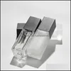 20ml 30ml 40ml clara garrafa de vidro quadrado geado com bomba preta para loção essencial oli facial água líquido f1976 drop entrega 2021 por f