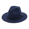 Boinas 2021 UNISSISEX Homens Mulheres 18 Cores Fedora Hat com cinto Brim Viagens ao ar livre adulto grande tamanho 56-60cm