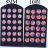 ISINYEE 12 Paare/satz Mode UK USA Amerikanische Flagge Ohrstecker Sets Kleine Runde Emaille Ohrringe Schmuck Für Frauen Mädchen Kinder X0709 X0710