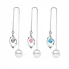 Est 925 Sterling Silber Mode Elegante Temperament Zarte Twist Blatt Verbundene Perle Tropfen Ohrringe Für Frauen Mädchen 3Y1159 Dangle Chandelie