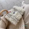 Sacs à bandoulière mode hiver dames serrure sacs à main de luxe femmes concepteur agneau cheveux rabat sac à bandoulière chaîne messager