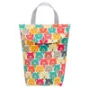 Borsa per pannolini per bambini impermeabile riutilizzabile con organizer per pannolini con stampa di cartoni animati Borsa per mummia di moda portatile di grande capacità all'ingrosso