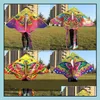 Kite & Aessories Sports Outdoor Play Toys Gifts Butterfly Bird Kites Flying Gift For Children Kids Adts Beach Square Easy To Fly Drop Delive