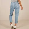 Streetwear Big Hole Destruído Baggy Jeans Mulher Cintura Alta Rasgado Namorado Para As Mulheres Oversized Denim Quebrado Grande 210809