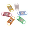 Portable Plastic Blade Pocket Cigar Cutter Round Tip Cigars Knife Scissors Shears Plastics Handles Smoking Tool 6 Colors