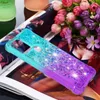 Bling Flowing Quicksand Cases Liquid Gradient Glitter TPU Coins renforcés pour MOTO E6 E7 G9 Plus G Pure Stylus 5G 2022 Play 2021 E7 Power G10 G30 G100 Edge 30 Pro