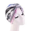 Other Home Textile New Ethnic Style Turban Cap Lined with Satin Chemotherapy Caps Nightcap Double-layer Warm Turban Hat WH0319