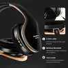 Cuffie wireless Cuffie Bluetooth sopra l'orecchio Auricolari bassi stereo Auricolari da gioco regolabili pieghevoli con microfono per telefono PC