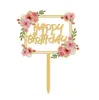 Décoration de gâteau en acrylique joyeux anniversaire pour enfants ou adultes, garniture de Cupcake, décorations de fête d'anniversaire pour Dessert