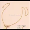 Chokers pingentes j￳ias2021 Ins Gold Chain Heart Crescent Moon Star Minimalismo