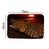 180x180cm 1PC3PCS Moon Leopard Flower Leopard Cheetah W12 Badrum Duschgardin Toalettmatta Lock Rug Curtain Set 210402