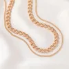 Pendant Necklaces Exaggerated Necklace Double Layer Thick Chain Gold For Women Jewelry & Pendants Charms Jewellery Colares