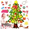 DIY Felt Christmas Tree Christmas Decoration For Home Year Christmas Ornaments Santa Claus Xmas Kids Gifts 211122