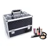 Estuche de maquillaje cosmético de aluminio portátil profesional multicapa Health BlackHealth BeautyBeauty MakeupCosmetic Bags Cases