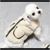 アパレル用品ホームガーデンドロップデリバリー2021冬のCorduroy Plushコートを送るスカーフ厚いペットコットン服は小さい中子犬D