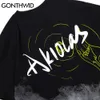 T-shirt Camisetas Grafiti Dos Desenhos Animados Punk Rock Gothic Tye Manga Curta Tshirts Streetwear Hip Hop Hip Hop Casual Cotton Tops 210602