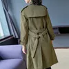 Güz ve Kış Canım Kadın Moda Turn-Yaka Mizaç Uzun Kollu Ince Ordu Yeşil Uzun Ve Orta Boy Ceket 210812