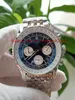 Herenhorloges in 2 kleuren Kwaliteitshorloge 45 mm Navitimer AB031021 BF77 453A Chronograaf Werkend quartz vouw roestvrij staal 202251n