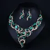 Bella forma irregolare orecchini pendenti in cristallo collana fascino strass set di gioielli da sposa per le donne accessorio da sposa H1022