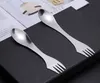 3 in 1 포크 숟가락 spork 칼 붙이 콤보 다기능 주방 야외 피크닉 도구