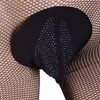 Sexy Men Fishnet Stocking Mesh Pantyhose Cock Pouch Seamless Tights Stockings Gar Wear Erotic Underwear Sissy Lingerie For Men's Socks