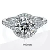 Oevas Real Color Moissanite Trouwringen voor Dames Sparkling100% 925 Sterling Silver Engagement Party Fijne sieraden