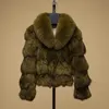 Ethel Anderson Luksusowe Prawdziwe Prawdziwe Kurtajty futrzane z kołnierzem dla damskich krótkiej odzieży wierzchniej w odzieży 211110
