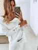 Women T-Shirt Off-the-Shoulder Elegant Ladies Solid Color Metal Button Long Sleeve Autumn Spring Warm Casual Loose Clothing Tops 210522