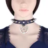 Emo Black Spike Choker Kragen für Mädchen Junge Punk Goth Pentagram Halskette Hals Cosplay Chocker Gothic Zubehör Geschenk Großhandel