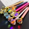 2021 LED Light Big Diamond Pen Creative NEW Design Super Crystal Light Metal Ballpoint Pens Writing Stationery Office School Student Gift