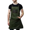 Schürzen F2TF Hochleistungs -Leinwand arbeiten Schürze mit Taschen verstellbaren Crossback -Gurten BIB für Männer und Frauen Gartenrestaurant 7493304