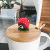 Cartoon Creative Craity Crainberry Bear Doll Cover Cover Cup Cup с ложкой кружка