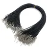 100pcslot svart flätad imitation lädersladd rep halsbandskedja med hummerklo för rasbeläggningshalsband och smycken som gör 20 i3421445