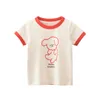 Kinder T-Shirts Sommer Jungen Mädchen Kurzarm Druck Baby Kleinkind Kinder Baumwolle Tops Tees Kleidung Weiß Neue Kleidung 1150 X2