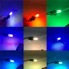 12 V T10 W5W Araba Kubbe Okuma Işık Otomobil Kama Lambası Motosiklet RGB Uzaktan Kumanda Flash / Strobe ile LED Ampul