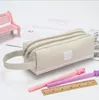 Portable Pencil Case Double Layer Stationery Organizer Storage Large Capacity Durable Pencil Pouch Zipper with Compartment Cosmetic Bag