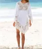 Cover-ups 2022 White Cotton Tunic Beach Dress Summer For Women Beachwear Swimsuit Cover Up Woman Sarong Palge Women's Swimwear