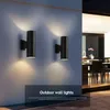 Plastikowa lampa ścienna LED z gniazdem GU10 Oświetlenie zewnętrzne IP65 Wodoodporne Outdoors Building Werand Wall Lamps