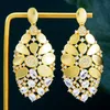 Dangle & Chandelier GODKI Vintage Luxury Sandblasting Waterdrop Earrings For Women Wedding Bridal Boucle D'oreille Femme 2021