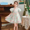 Robe pour filles été 2021 enfant en bas âge 2 1 ans violet mignon enfants enfants robes mode mignon doux belle bébé vêtements G1218