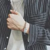 Gliederkette Hochwertiges Edelstahl-Männer039s-Armband Verstellbares kubanisches Gliederarmband Mode Hip Hop auf der Hand Schmuck Gif6036192